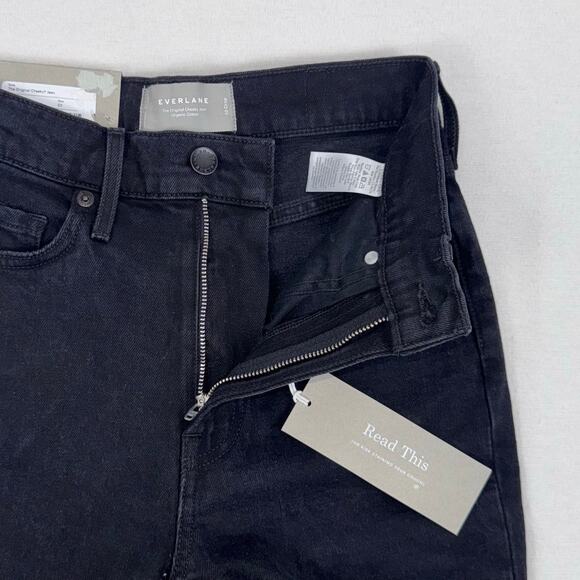 Everlane Women's The Original Cheeky Straight Leg Jean Size 23 Crop Washed Black - Picture 3 of 16